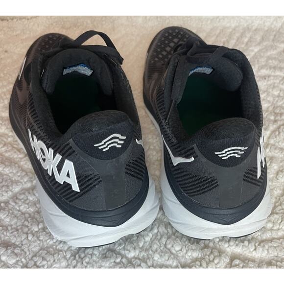 HOKA ONE Clifton 9 Running Shoes Black White Size 11.5 WIDE Men/Insole Not Hoka main image 9